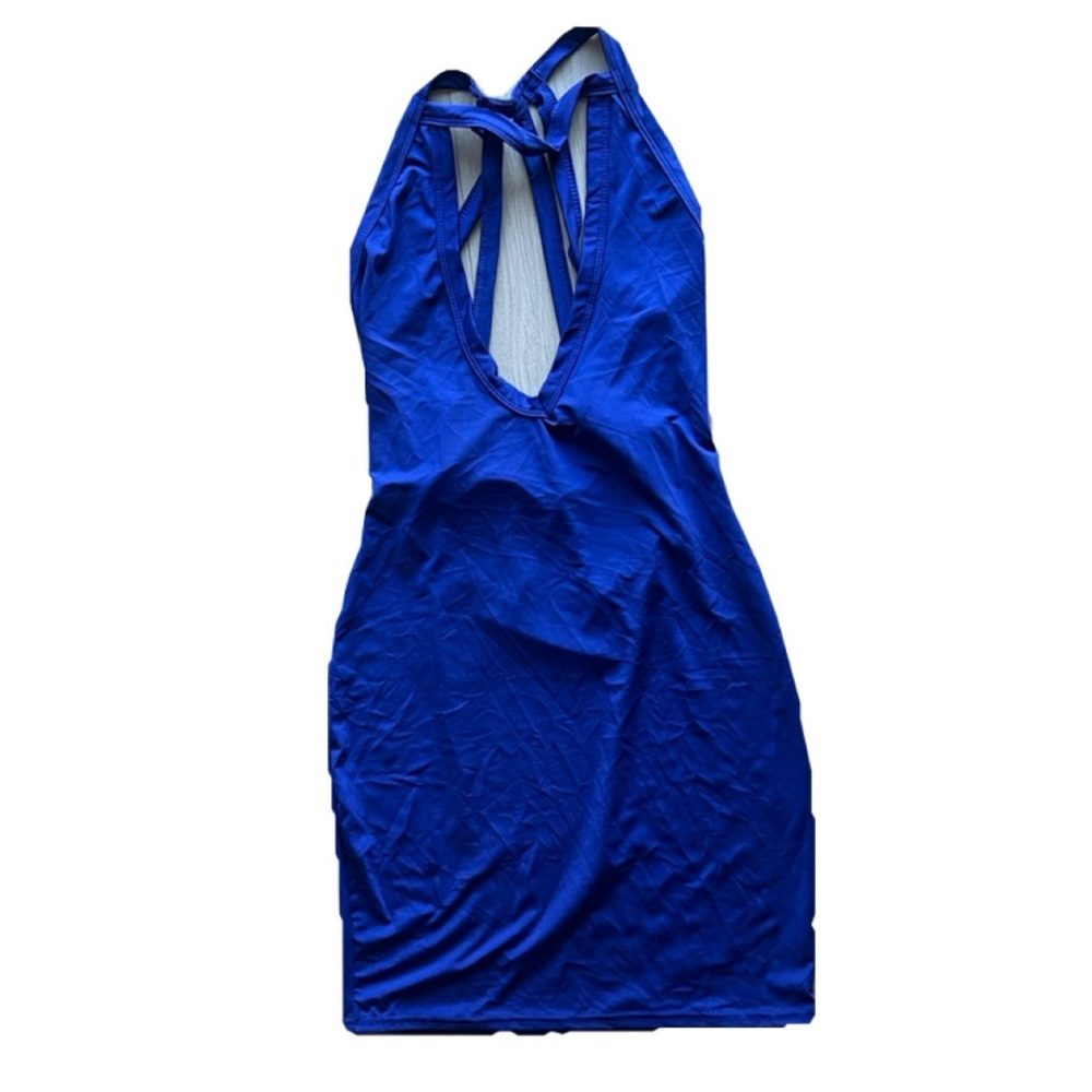 Blue dress - open back